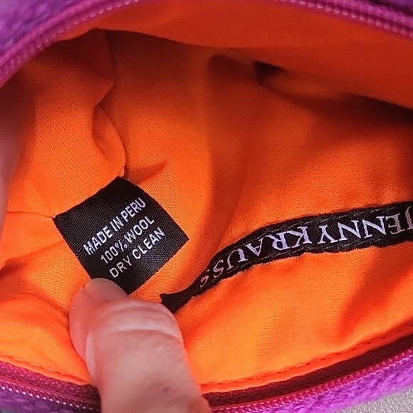 Jenny Krauss Woodland Fox Embroidered Wool Pouch New - Picture 5 of 9